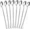 LOVEINUSA 8 Pcs Long Handle Ice Tea Spoons, 9" Silver 304 Stainless Steel Coffee Stirrers for Bar