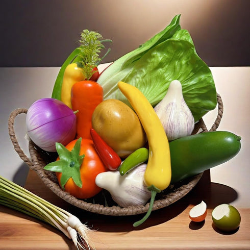 Generic 21pcs Realistic Artificial Fake Vegetables, Artificial Fake Lettuce and Varity Vegetables,Artificial Vegetables