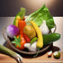 Generic 21pcs Realistic Artificial Fake Vegetables, Artificial Fake Lettuce and Varity Vegetables,Artificial Vegetables