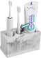 rejomiik Toothbrush Holders for Bathroom Countertop, 3 Slots Electric Tooth Brushing Storage Organizer for Toiletries,