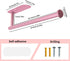 Pink Paper Towel Holder, Self Adhesive or Drilling Under Cabinet Paper Towel Rack, Wall Mounted (Pink)