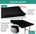 2 Packs 24x24 inch LUSHVIDA Vinyl Card Tablecloth with Flannel Backing - Waterproof Plastic Cover for Picnic Nightstand