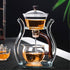 Set Aoheuo Lazy Kungfu Glass Tea Water Diversion Rotating Cover Bowl Semi-Automatic Glass Teapot Suit (crystal glass)
