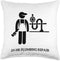 Adler 24 HR Plumbing Repair Throw Pillow, 16x16, Multicolor Design
