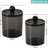SheeChung 6 Pack Qtip Dispenser Apothecary Jars with Labels - Clear Plastic Acrylic Jar for Bathroom Storage