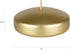 Mega Candles 12 pcs Unscented Gold Floating Candles | Hand Poured Wax Candle, 3 Inch Diameter