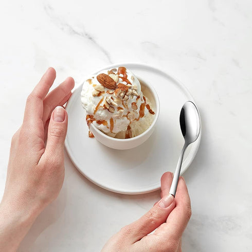 6-Piece Mini Espresso Spoons, 5.1-Inch Stainless Steel Coffee Spoons for Dessert and Ice Cream