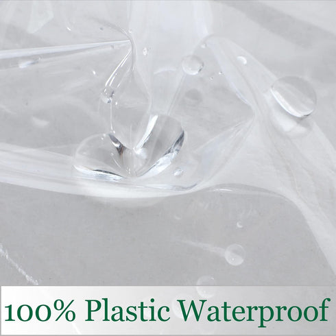 Obstal Clear Plastic Tablecloth 60 x 60 Inch, 100% Waterproof Oil-Proof Vinyl PVC Table Cloth for Dining Table, Indoor