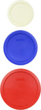 Pyrex Lid Set for 7200 2-Cup, 7201 4-Cup, and 7203 7-Cup Glass Bowls - Made in the USA (3)