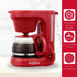 Holstein Housewares 5 Cup Drip Coffee Maker, User Friendly with Permanent Filter, Borosilicate Glass Carafe, Red
