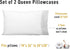 Sunflower Queen Pillowcases Set of 2, 100% Cotton Bright White Queen Pillow Cases 20×30 inches, Soft and Breathable