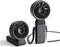 JISULIFE Life7 Handheld Fan 2024, Powerful Portable Fan with LED Display, 3600mAh, 5 Speeds, Lanyard, 3-IN-1 (Black)