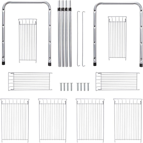Flagship 2 Tier Under Sink Organizers and Storage Rack, Expandable Cabinet Shelf for Kitchen Bathroom, Silver