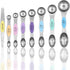 Magnetic Measuring Spoons Set of 8, Stainless Steel Dual Sided for Dry and Liquid Ingredients