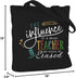ELEGANTPARK Teacher Gifts for Women, Black Cotton Canvas Tote Bag for Appreciation Week, Graduation, Christmas