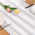Socomi White Chiffon Table Runner - Easter Spring Boho Rustic 14ft Wedding Runner for Bridal Shower