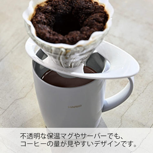 HARIO V60 VDGR-01-B Heat Resistant Glass Transparent Dripper, 01, Black, For 1 to 2 Cups, Made in Japan