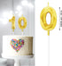 10th Birthday Candles Cake Numeral Candles, 3D Number Cupcake Topper Decoration for Birthday Wedding Anniversary