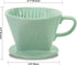 Pour Over Ceramic Coffee Dripper, 3 Holes Flat Bottom, Porcelain Slow Filter Cone for Home, Office, Travel, Camping Brew