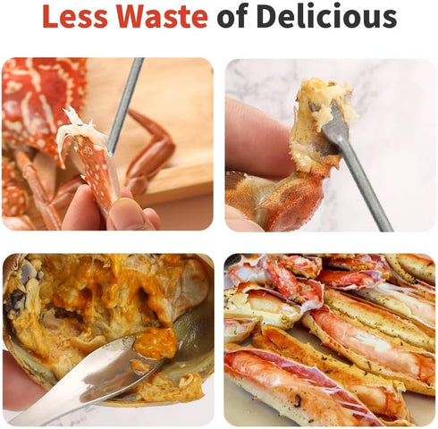 2PCS Set Crab Crackers and Tools Multifunctional Crab Leg Crackers Efficient Lobster Crackers Sturdy Seafood Crackers