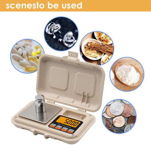 Gram Scale for Food, 300g/0.01g Digital Weight, Mini Pocket Scale with LCD Display for Jewelry, Coins, Herbs, Spices