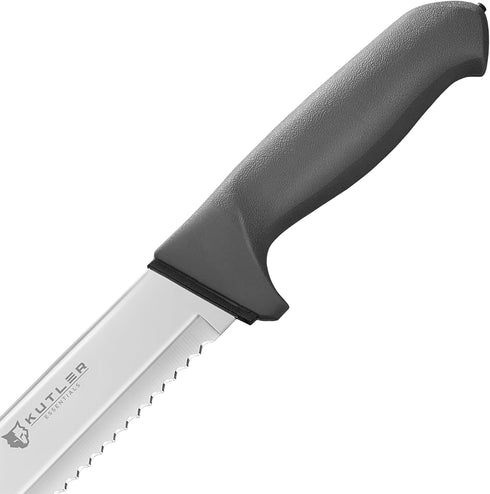 KUTLER Professional 8-Inch Bread Knife and Cake Slicer, Ultra-Sharp Stainless Steel Cutlery with Serrated Edge