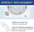 WH01X24381 Washer Lid Lock Bezel, Replacement Part for GE/Hotpoint Top Load Washing Machine