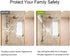 Clear Window Security Film, Adhesive Anti Shatter Safety Glass Protection Sticker, 2Mil, 24inch x 8.2feet