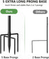 61 Inch 5 Hummingbird Shepherds Hooks for Outdoor Heavy Duty, Adjustable Bird Feeder Pole with Prong Base, Feeder Stand