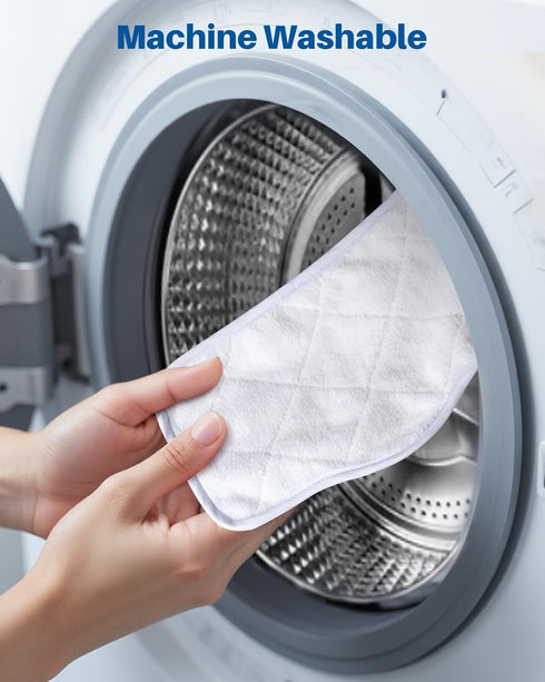 6 Pack Steam Mop Replacement Pads - Machine Washable Microfiber Cloths, Reusable Cleaning Pads