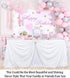 ShinyBeauty White Sequin Tablecloth, 60" x 102", Wedding Sparkle Linens, Rectangle Sequin Overlay
