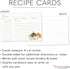 Autumn Fall Recipe Cards with Pumpkins, 4x6 Printed with Lines (50 Count)