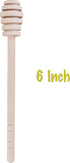 4Pcs 6.3 Inch Wooden Honey Mixing Stirrer, Honey Dipper Sticks Honey Spoon