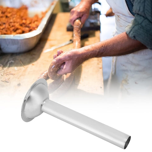 Oumefar Sausage Stuffer Tubes, Stainless Steel Filling Tube, Manual Wide Mouth Funnels for Meat Grinder Accessory