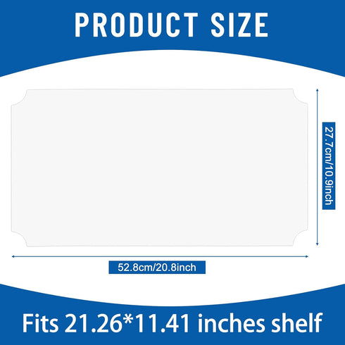 Packed Rack(21.26 11.41 Inch,Clear) Frienda Wire Shelf Liner Heavy Duty Shelf Liners Flat for Wire Shelving, Waterproof