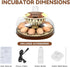 ShellBr8ker 12 Nest I - Egg Incubator for Beginners, Auto Egg Turning, Consistent Humidity with Auto-Refill Water