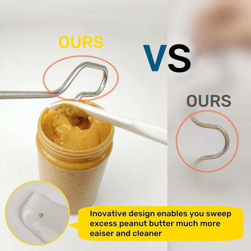 Peanut Butter Stirrer with a Silicone Spatula, Stainless Steel Natural Peanut Butter Stirrer Tool for Hand Mixers