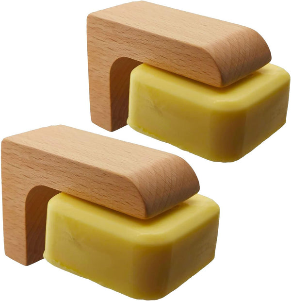 (2 sets) Wood Magnetic Bar Soap Holder for Shower Wall, Eco-Friendly Wooden Soap Dish for Soaps & Beard Shampoo Bars