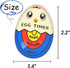 1 1 Lasubst Egg Timer that Goes in Water for Soft Medium Hard Boiled Eggs, Red Tricolor