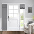 HOMEIDEAS Side Door Curtains for Small Windows, 2 Panel Privacy Covering for Glass Door, Grey