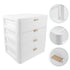 Lurrose Drawer Vanity Organizer, Compact Storage Box with 4 Drawers for Makeup, Office, Dorm, Desk