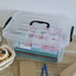 8 Liter Plastic Storage Box - 2-Pack Clear Storage Bins with Handles for Organizing