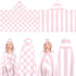 Mindsoft 2 Pcs Kids Hooded Bath Towel 50" x 30" Soft Pink Hooded