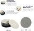 OrganiHaus Set of 6 Gray Woven Coasters for Wooden Table, 4.3" Absorbent Cup Coasters for Drinks, Cute Fabric Coasters