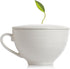 Tea Forte Cafe Cup White Porcelain Tea Cup and Lid, Steeps 8