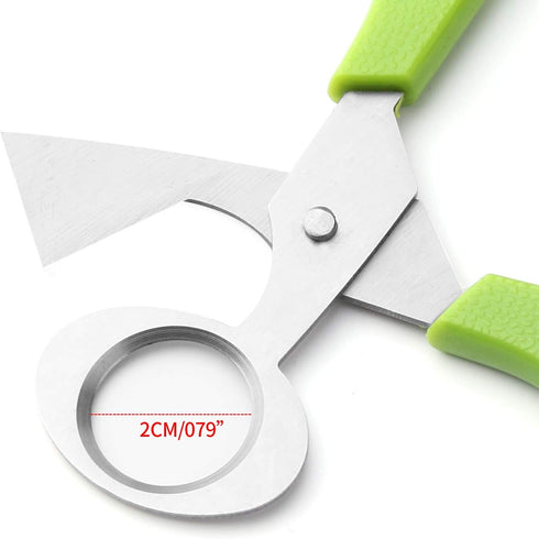 Calary 3Pcs Quail Egg Cutter Scissors Kitchen Egg Shears Tool, Green