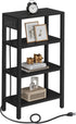 TUTOTAK Narrow Side Table with Charging Station,Small End Table with USB Ports