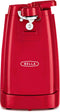 BELLA Multifunctional Electric Can Opener and Knife Sharpener, Red, Stainless Steel Blade, Removable Cutting Lever,