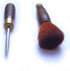 Puer Tea Knife - Vintage Stainless Steel Tea Pick with Wooden Handle & Teapot Brush for Breaking Puerh Cakes (Dark