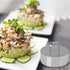 Round Food Molding Set - Stainless Steel Plating Forming Rings, Includes 3 Rings and 1 Fitted Press, 3.15 by 1.5-Inches